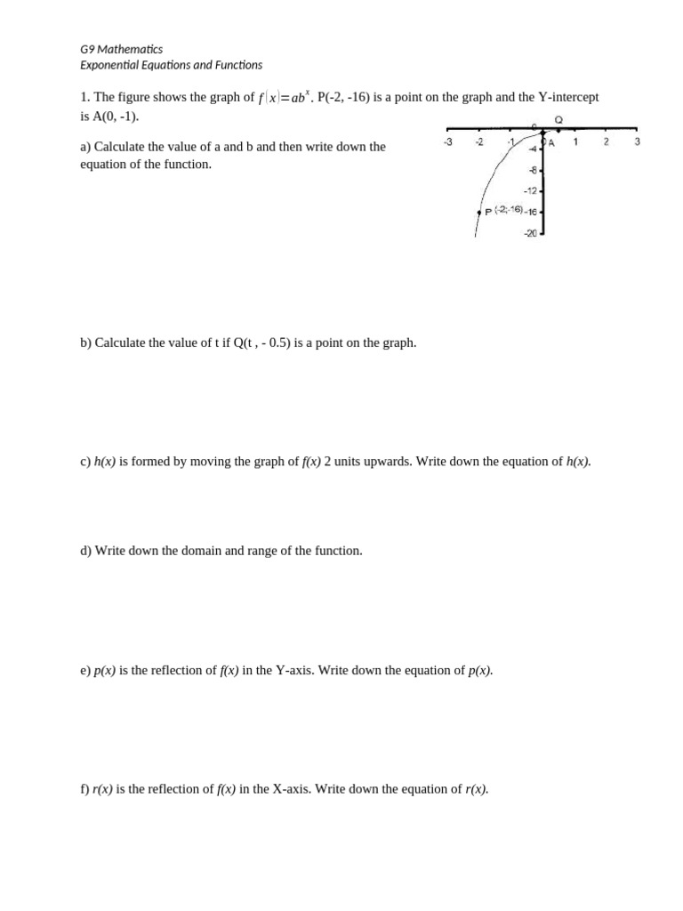 Graph of Functions Review_3 | PDF | Function (Mathematics ...