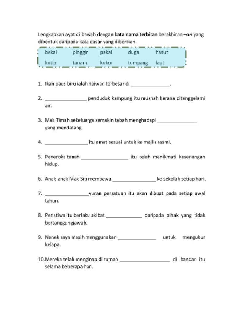 6. Kata Terbitan | PDF