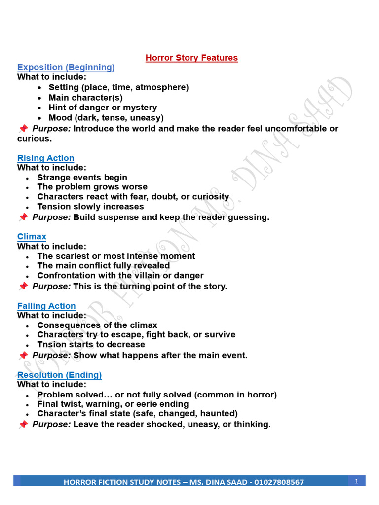 Study Notes Horror1 | PDF | Horror Films