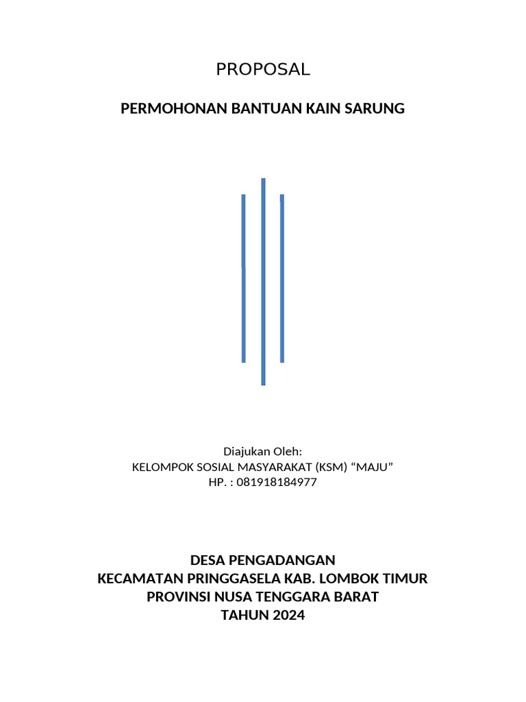 Proposal Bantuan Sarung 2023 | PDF