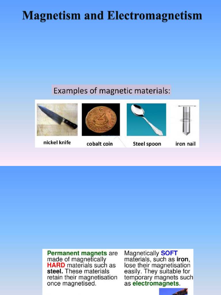 Magnetism and Electromagnetism | PDF | Magnet | Magnetic Field