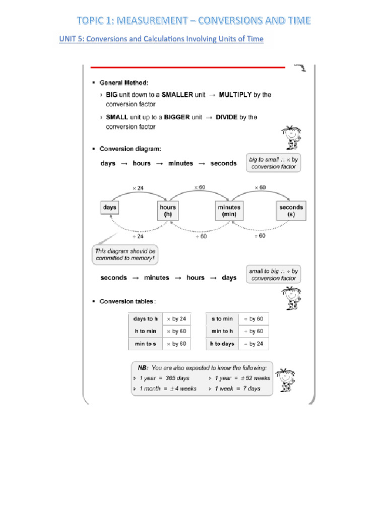 Topic1 - Unit 5 (Calculating Unit of Time) | PDF