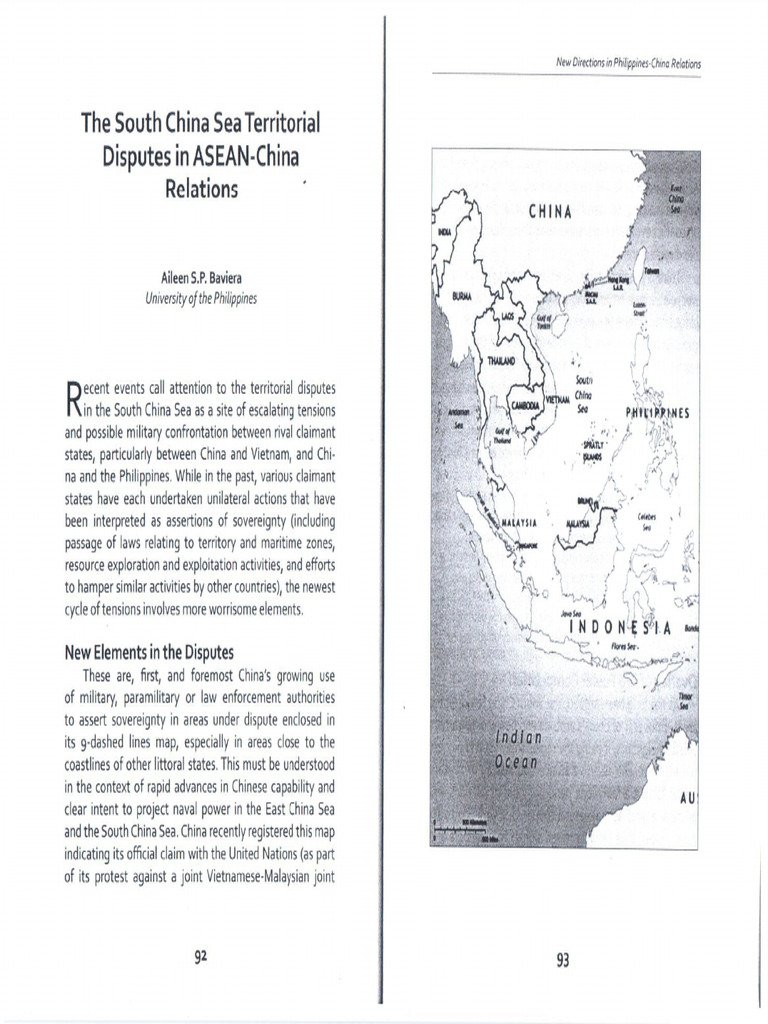 92 102 the South China Sea Territorial Disputes in ASEAN China ...