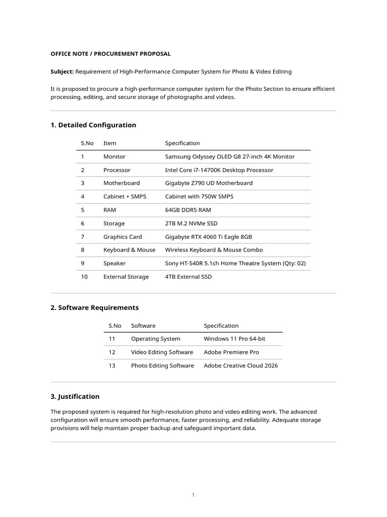 Printable Computer Proposal With Price (3) | PDF
