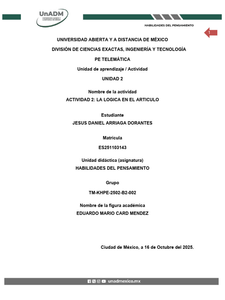 KHPE_U2_A2_JEAD | PDF | Lógica | Innovación