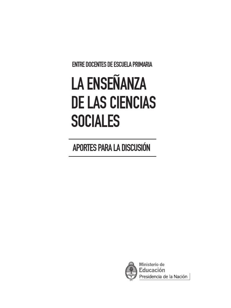 Ghione Paula - La Enseñanza de Ciencias Sociales en La Escuela | PDF ...