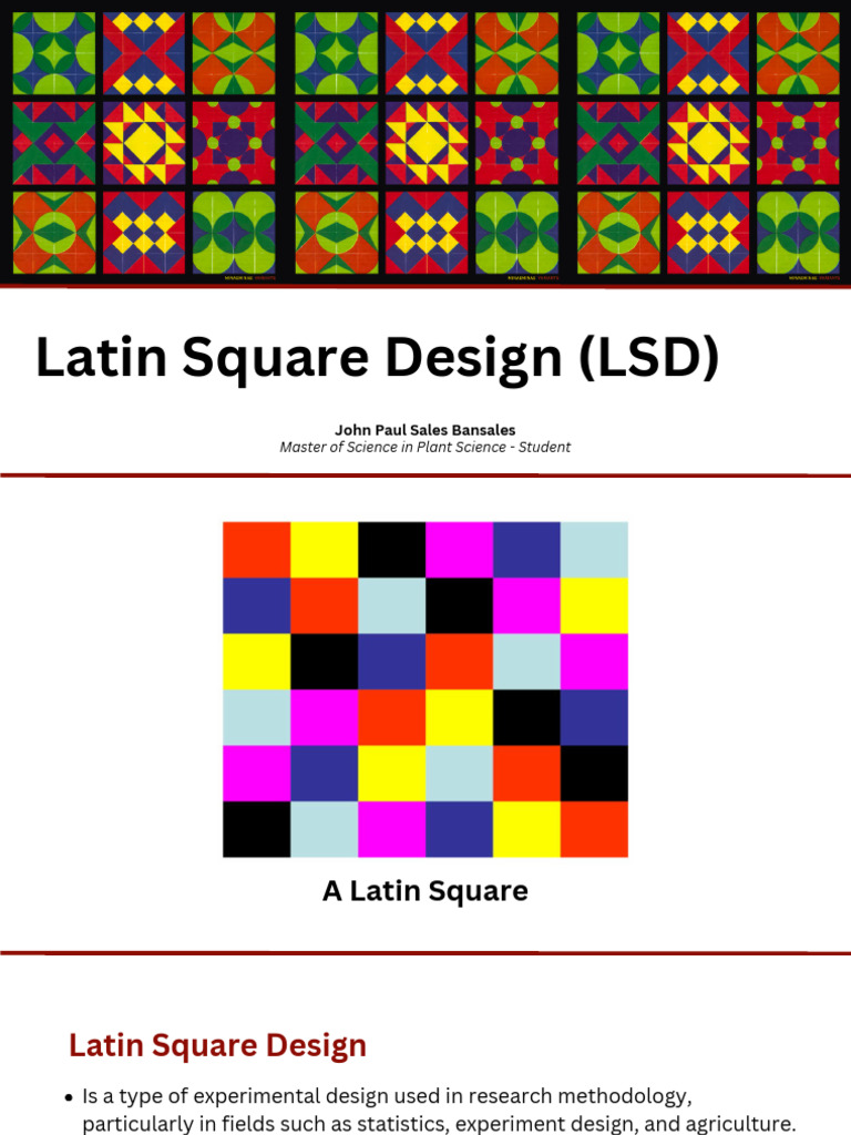 Latin Square Design Method | PDF | Experiment | Statistics