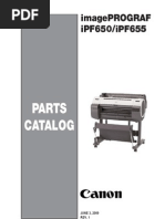 Canon iPF650 iPF655 parts catalog