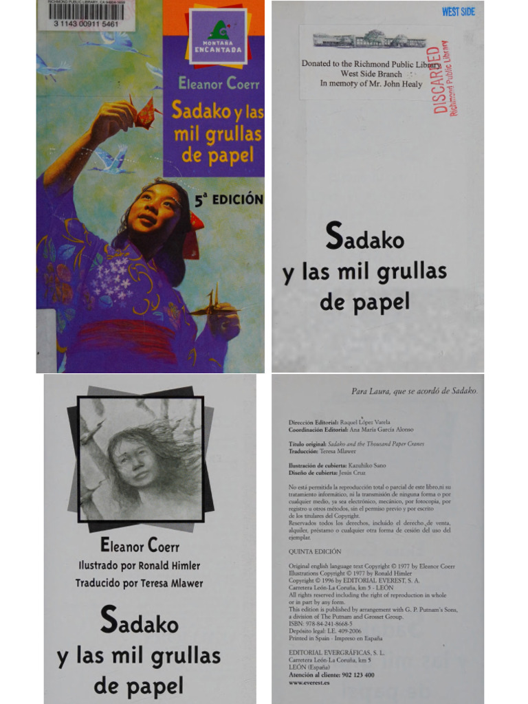 Sadako y Las Mil Grullas de Papel (Leer Es Vivir) (Spanish - Doble Cara ...