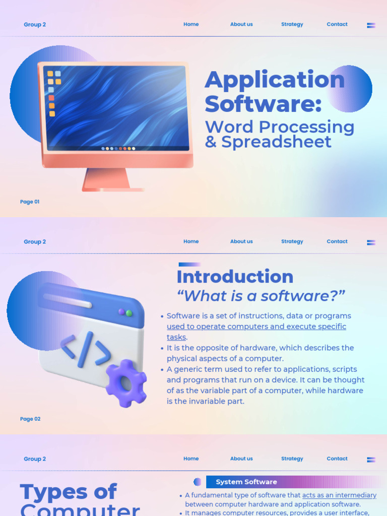 GROUP 2 Application Software Word Processing and Spreadsheet Compressed ...