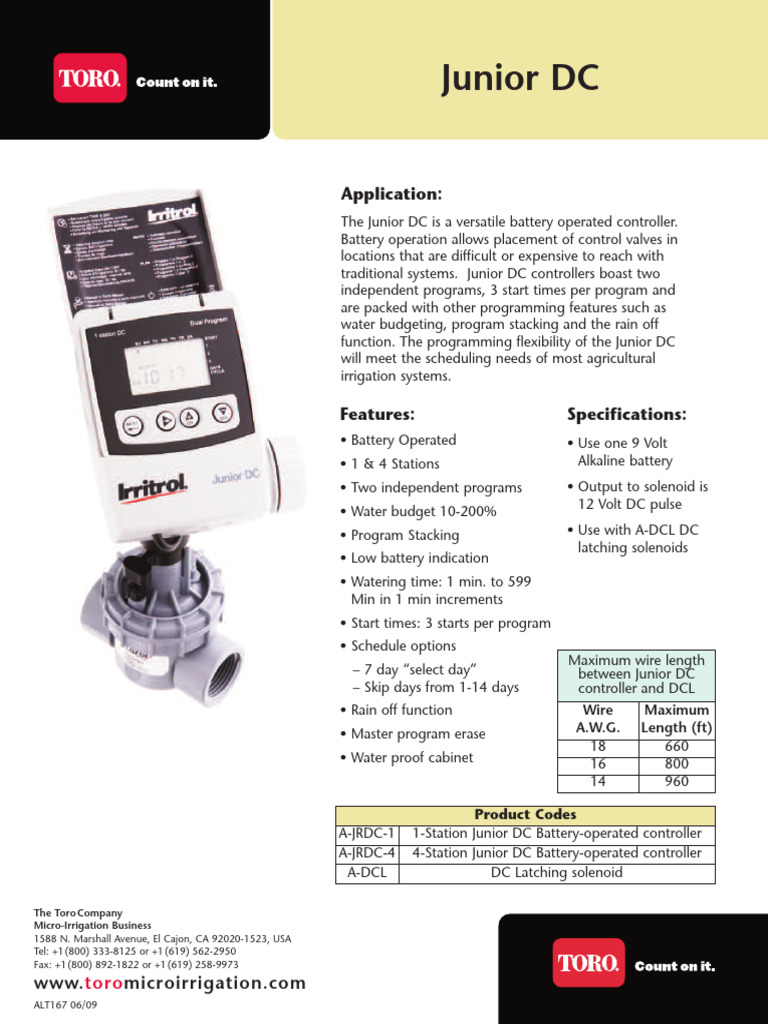 Toro Junior DC Controller Spec | PDF | Ingenieria Eléctrica | Energia ...