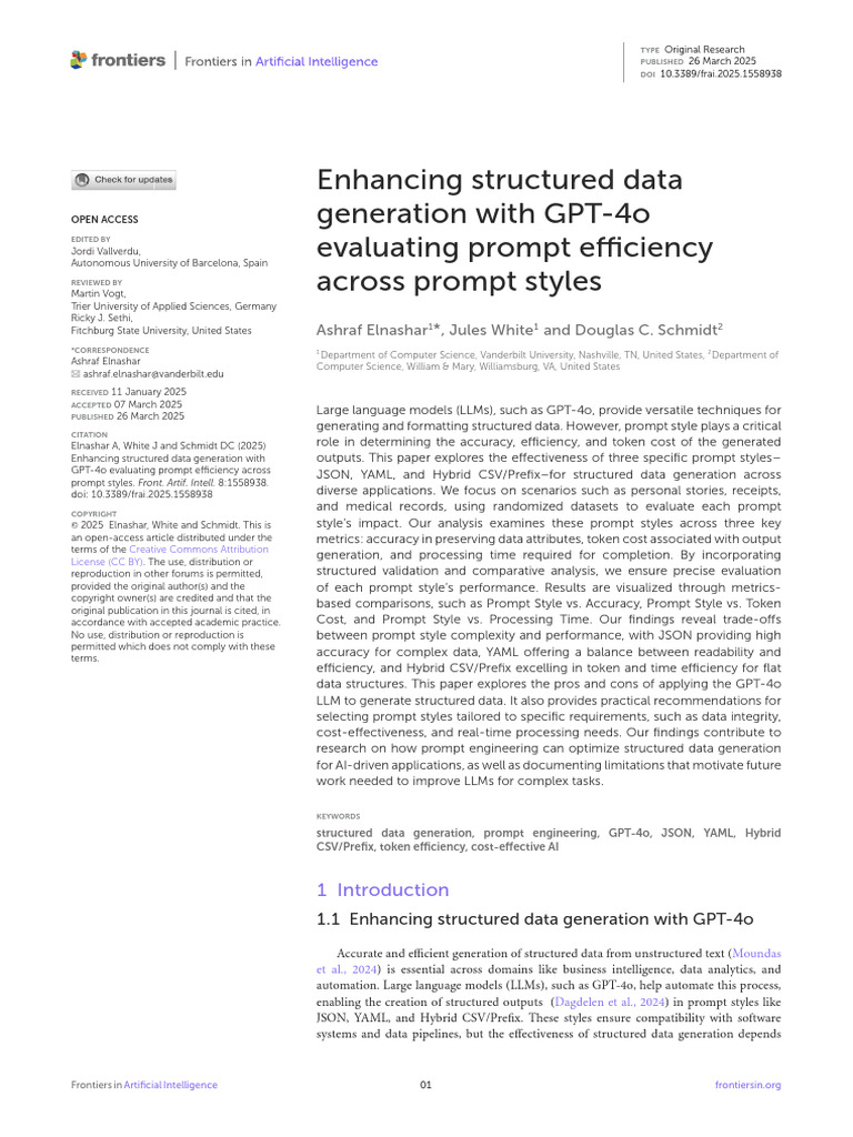 Enhancing structured data generation with GPT-4o | PDF | Accuracy And ...