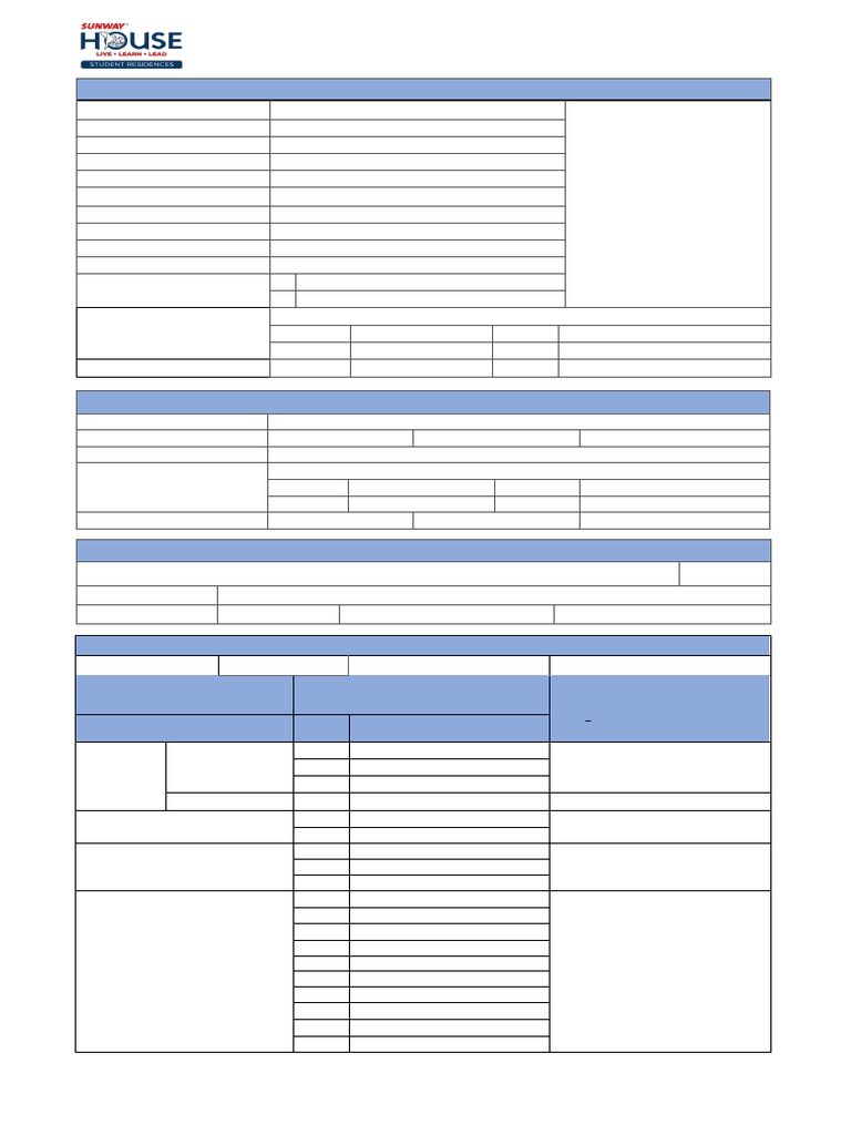 Residence Application Form Jan 2026 | PDF | Lease | Landlord
