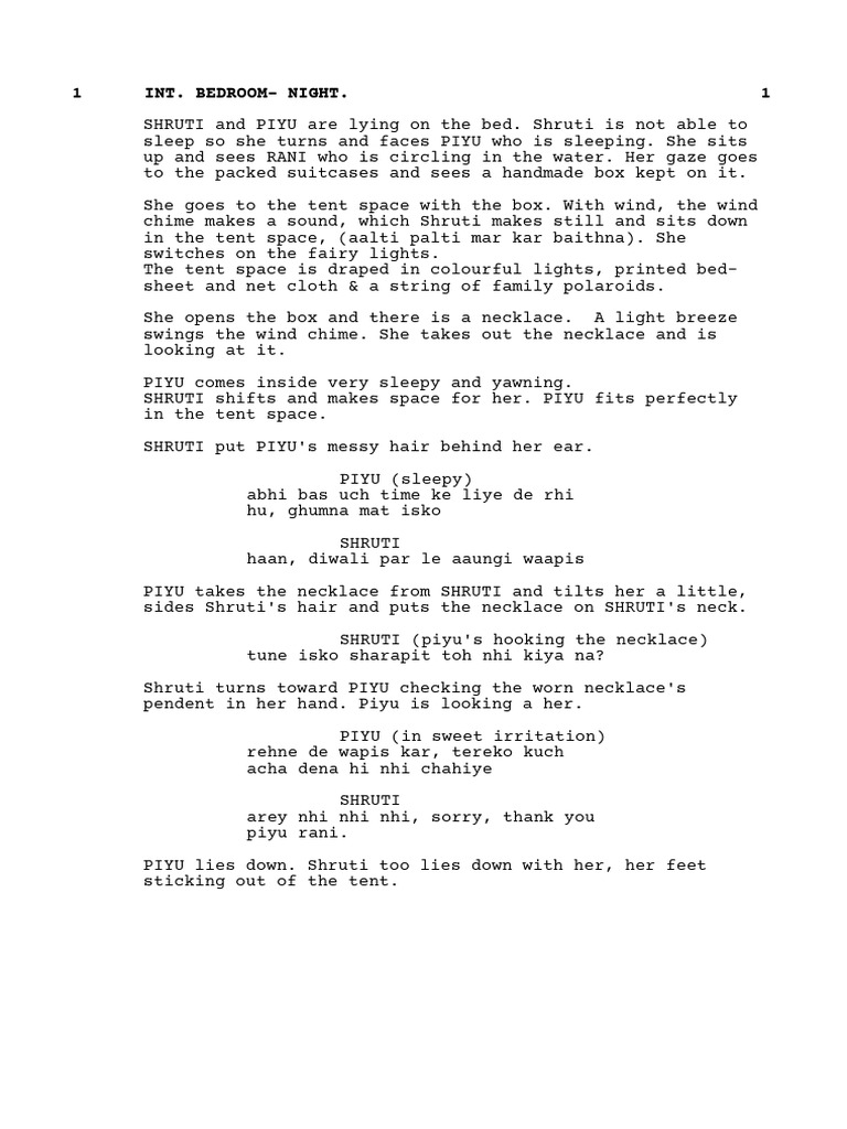 Shruti Audition Script | PDF