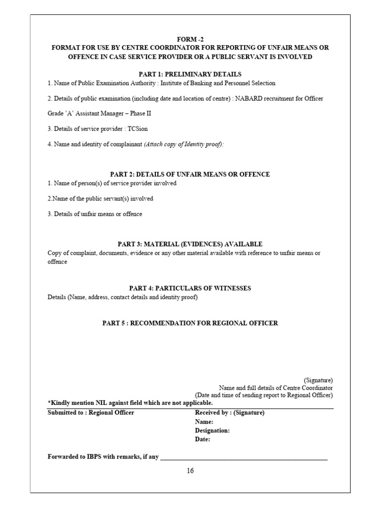 Nabard Form 2 | PDF