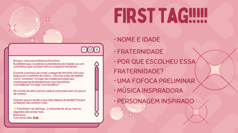Pink and Red Cute Illustration Girl Introduction Presentation.pdf | PDF