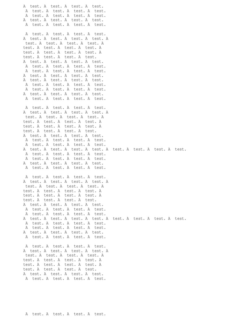 Repetitive Test Document | PDF | Wellness