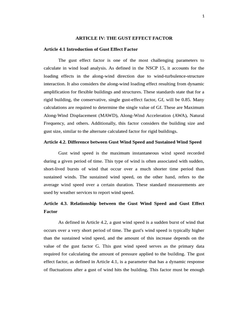 Article 4 - Gust Factor Effect | PDF | Wind Speed | Wound