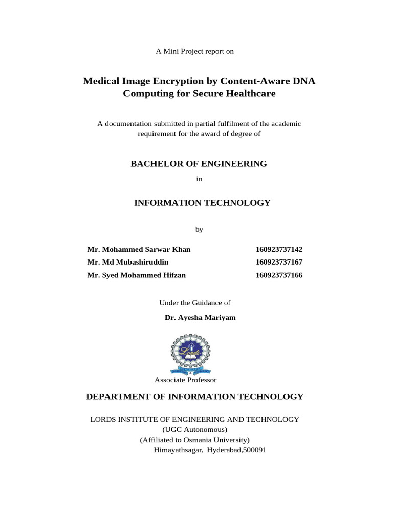 LIET Mini Project Documentation | PDF | Encryption | Cryptography