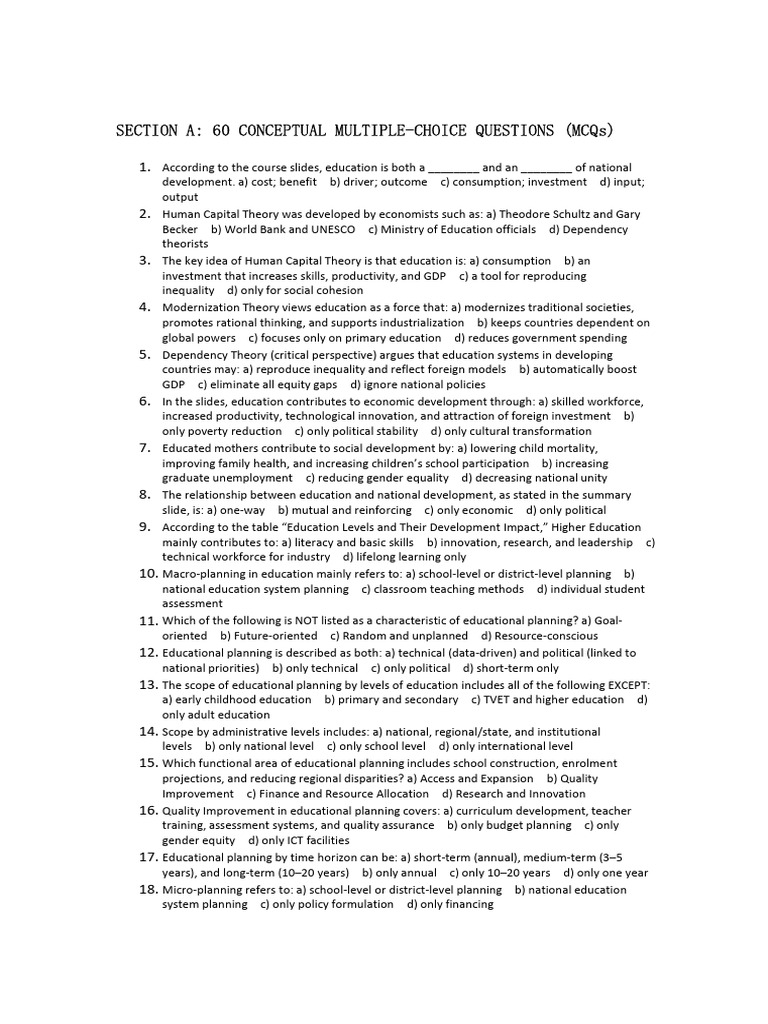 question and answer for MP | PDF | Economic Growth | Vocational Education