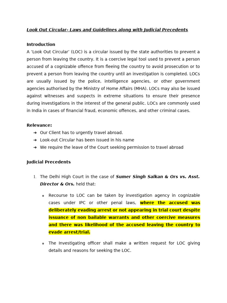 Look-Out Circular _ Research Note | PDF | Government | Criminal Justice