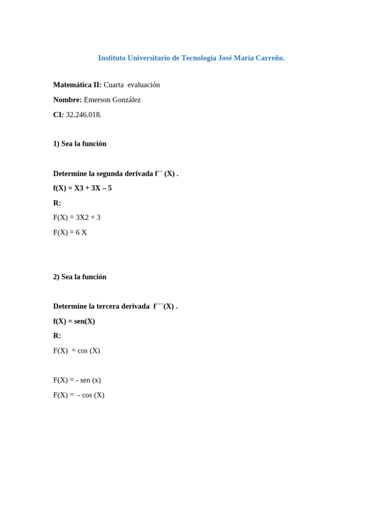Matematica II | PDF
