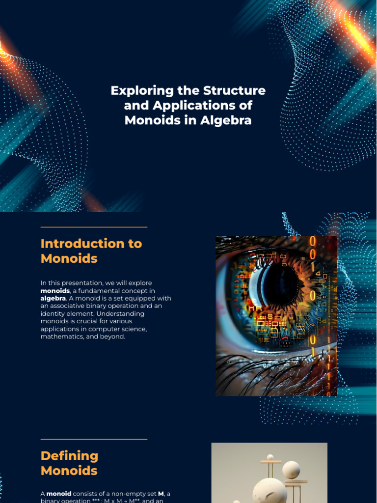 Slidesgo Exploring the Structure and Applications of Monoids in Algebra ...