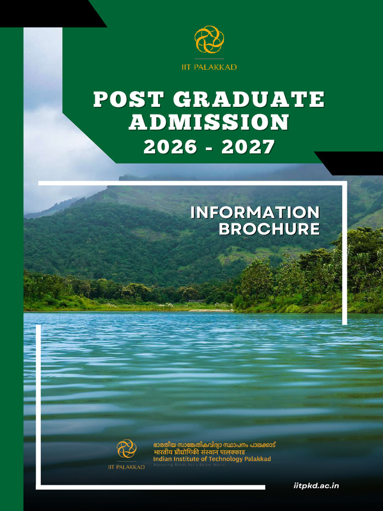 PG Information Brochure 2026 | PDF | Academic Degree | Organic Chemistry