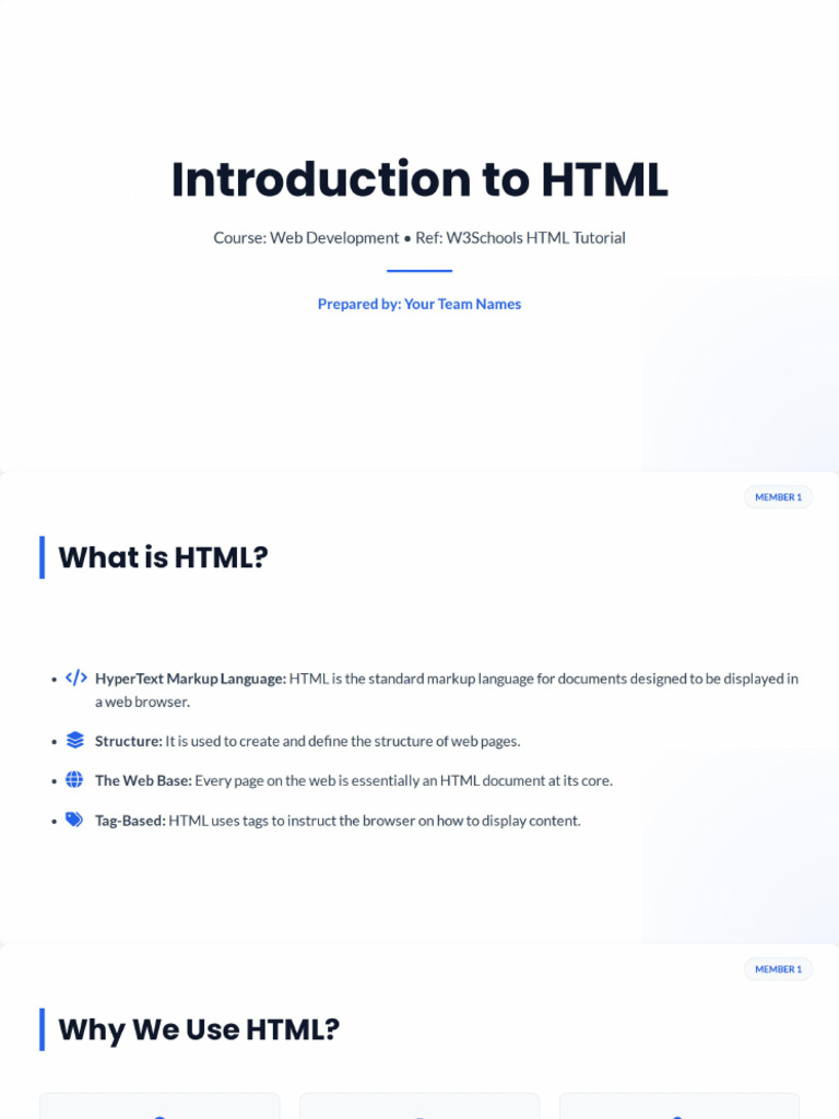 Introduction to HTML Presentation | PDF
