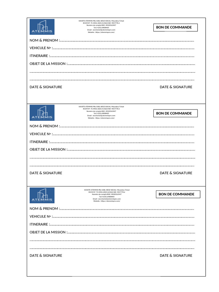 Bon de Commande | PDF