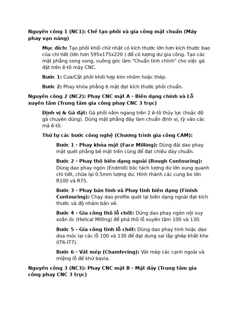 Nguyên công 1 | PDF