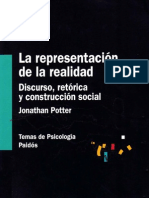 Potter, Jonathan. La Representacion de La Realidad. Discurso Retorica y Construccion Social