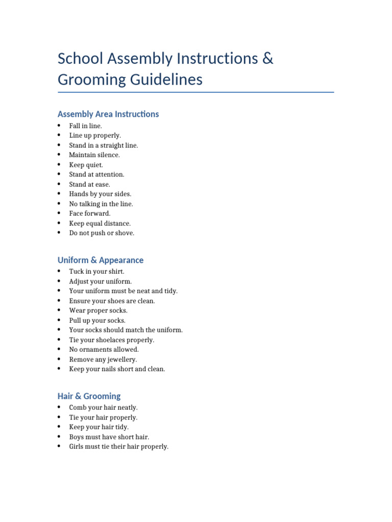 School Assembly Instructions (1) | PDF