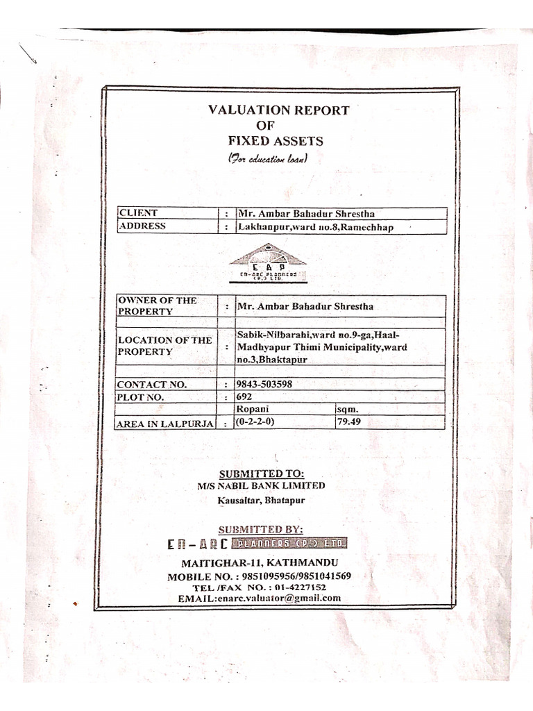 Valuation of structure | PDF