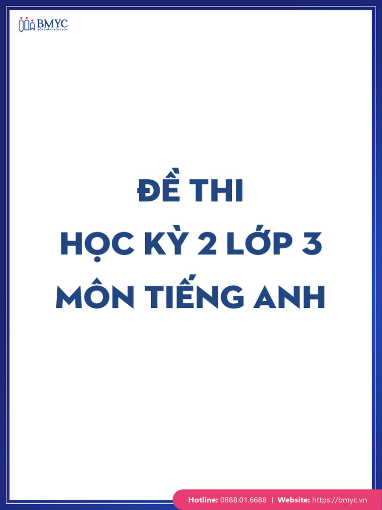 De Thi Hoc Ky 2 Lop 3 Mon Tieng Anh | PDF