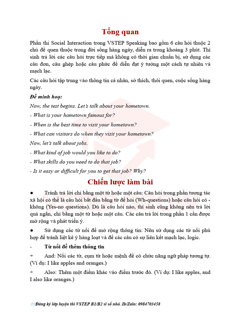 Tips for VSTEP Speaking Part 1 | PDF | Sleep