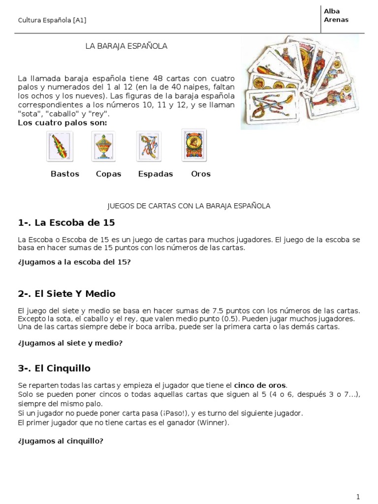 juego de cartas siete y medio