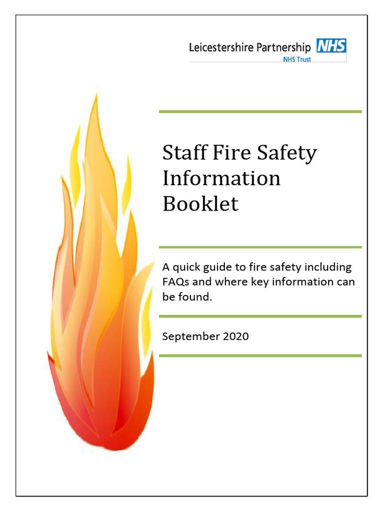 MASTER Staff Fire Safety Information Booklet | PDF | Fire Safety ...