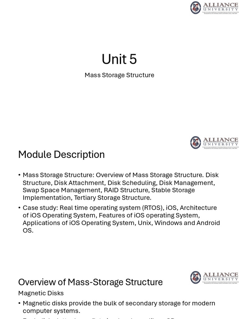 Unit 5 - Disk Scheduling | PDF | Hard Disk Drive | Computer Data Storage