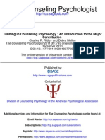 The Counseling Psychologist: Contribution Training in Counseling Psychology: An Introduction To The Major