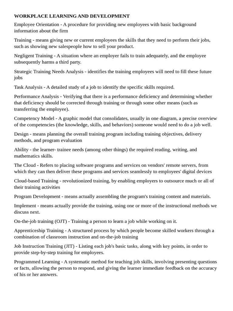 workplace | PDF | Educational Technology | Learning