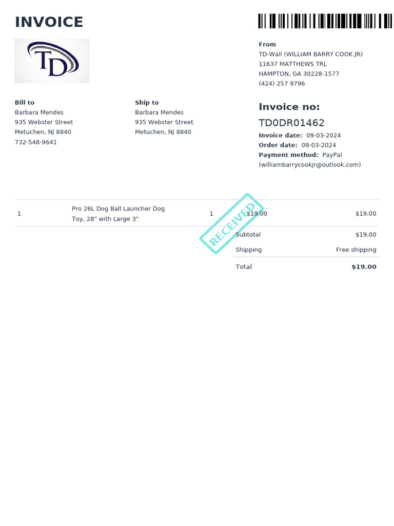 Invoice 1462 | PDF