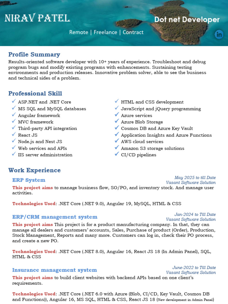 Dot Net + Angular _ 10+ Years Exp. _ Immediate Joiner | PDF | J Query ...