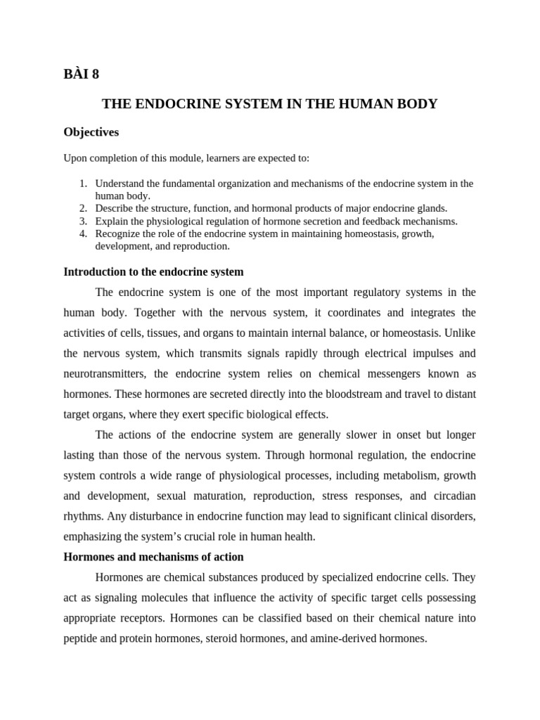 8. the Endocrine System in the Human Body | PDF | Endocrine System ...