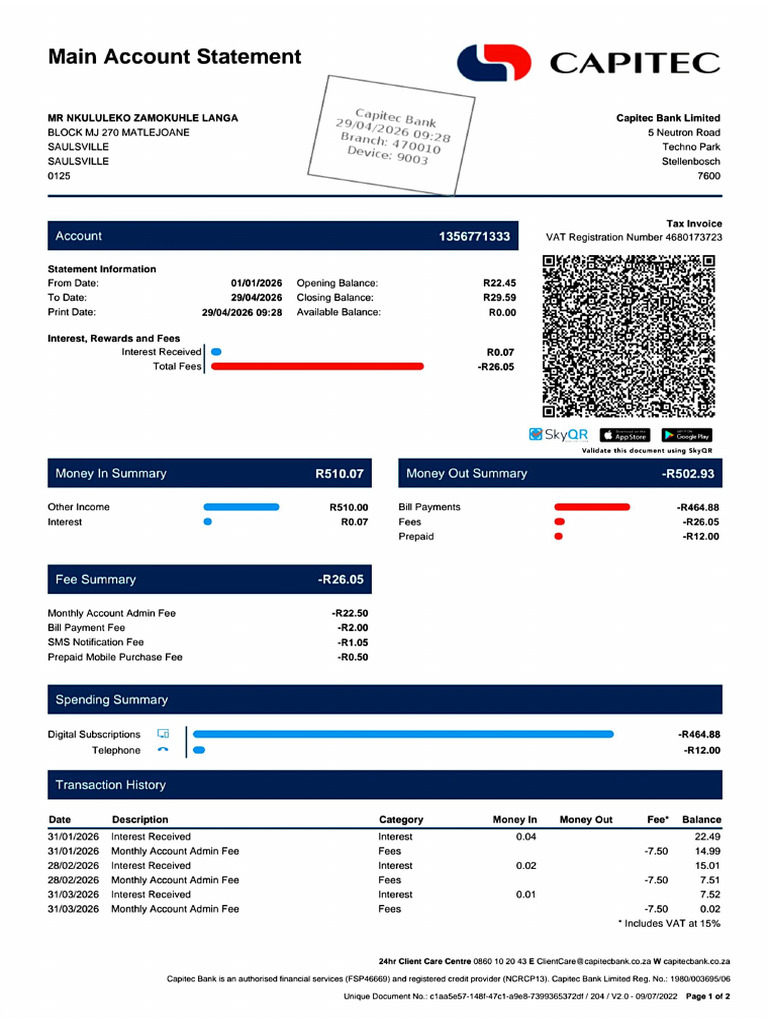 My Bank Statement | PDF