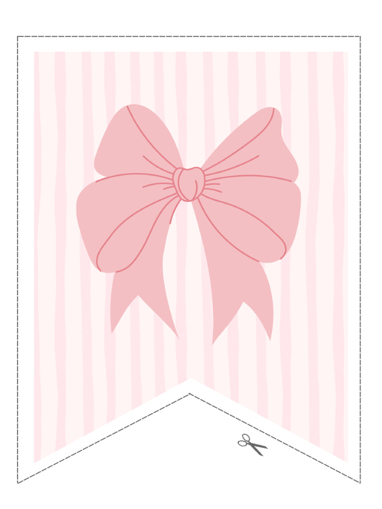 Documento A4 Banderines Mi Primer Añito Nena Moño Delicado Rosa | PDF