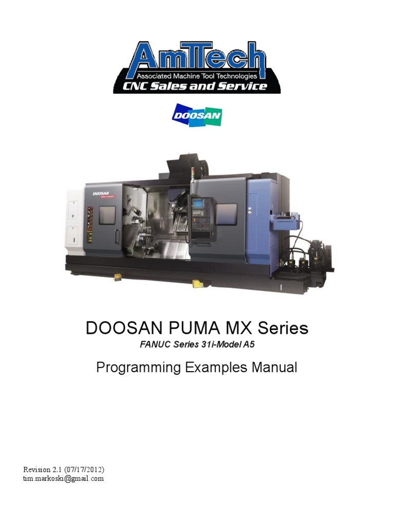 Doosan Puma MX Series | PDF | Numerical Control | Tools
