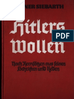 Siebarth, Werner - Hitlers Wollen - Nach Kernsaetzen Aus Seinen Schriften Und Reden (1939, 321 S., Scan, Fraktur)