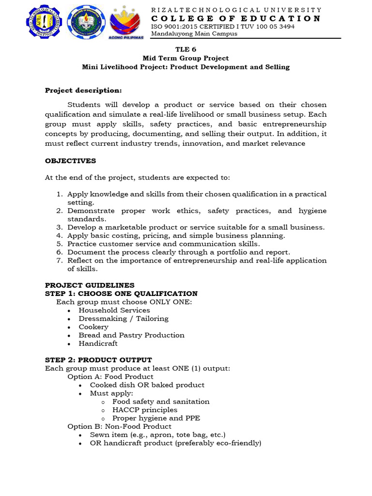 TLE 6 MidTerm Project | PDF