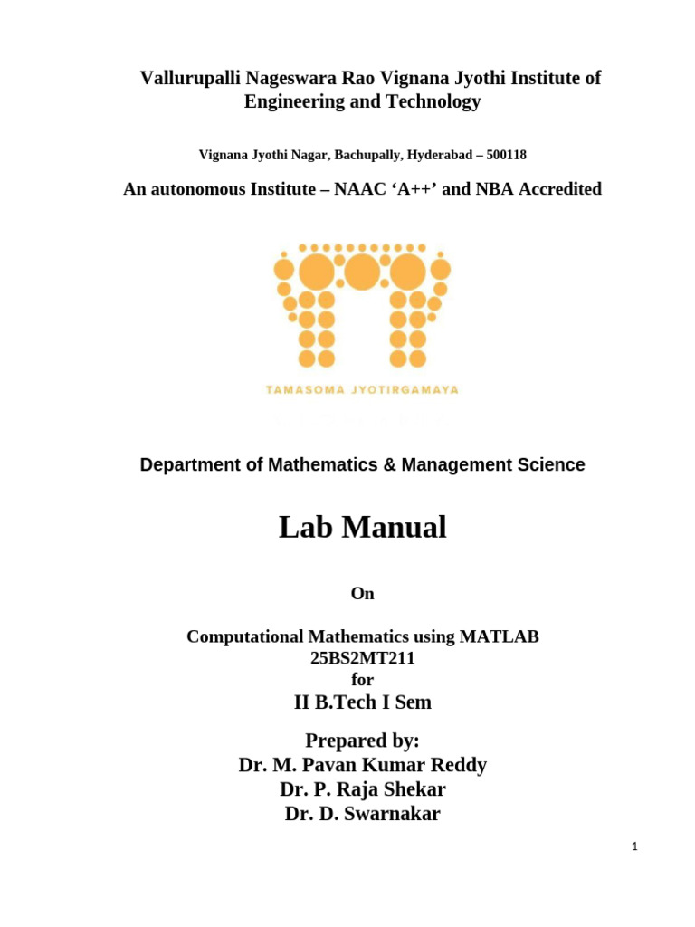Computational Mathematics Lab Manual | PDF | Eigenvalues And ...